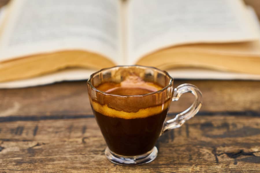 Dark espresso coffee as appetite suppressant