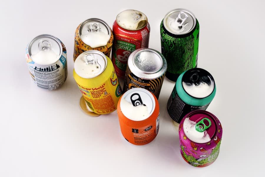 Photos of diet soda cans